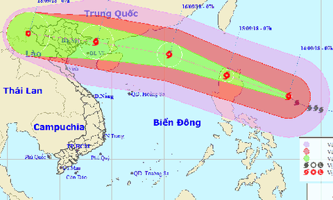 Dự báo thời tiết 14/9: Siêu bão Mangkhut tiếp tục mạnh lên, tiến gần biển Đông